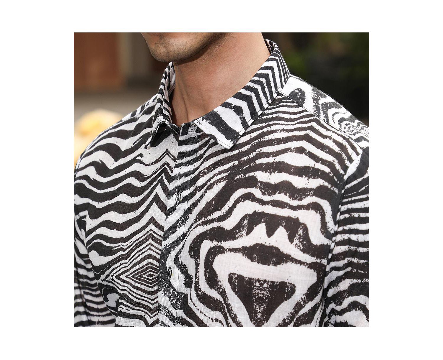 Men's Zebra-Kaleidoscopic Shirt