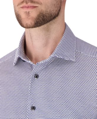 Men's Geometric Print Long-Sleeve Dress Shirt