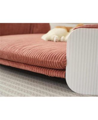 White and Pink Cat Couch Bed with Removable Mattress Cover Suitable for Mid  Animal