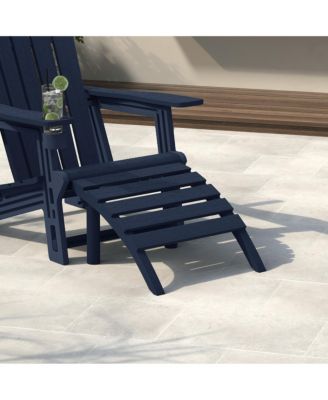 Outdoor Patio HDPE Adirondack Ottoman Footrest