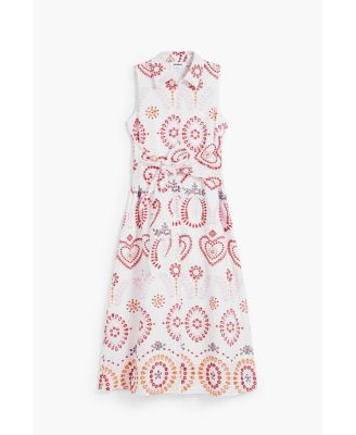 Women's Printed midi dress with bow