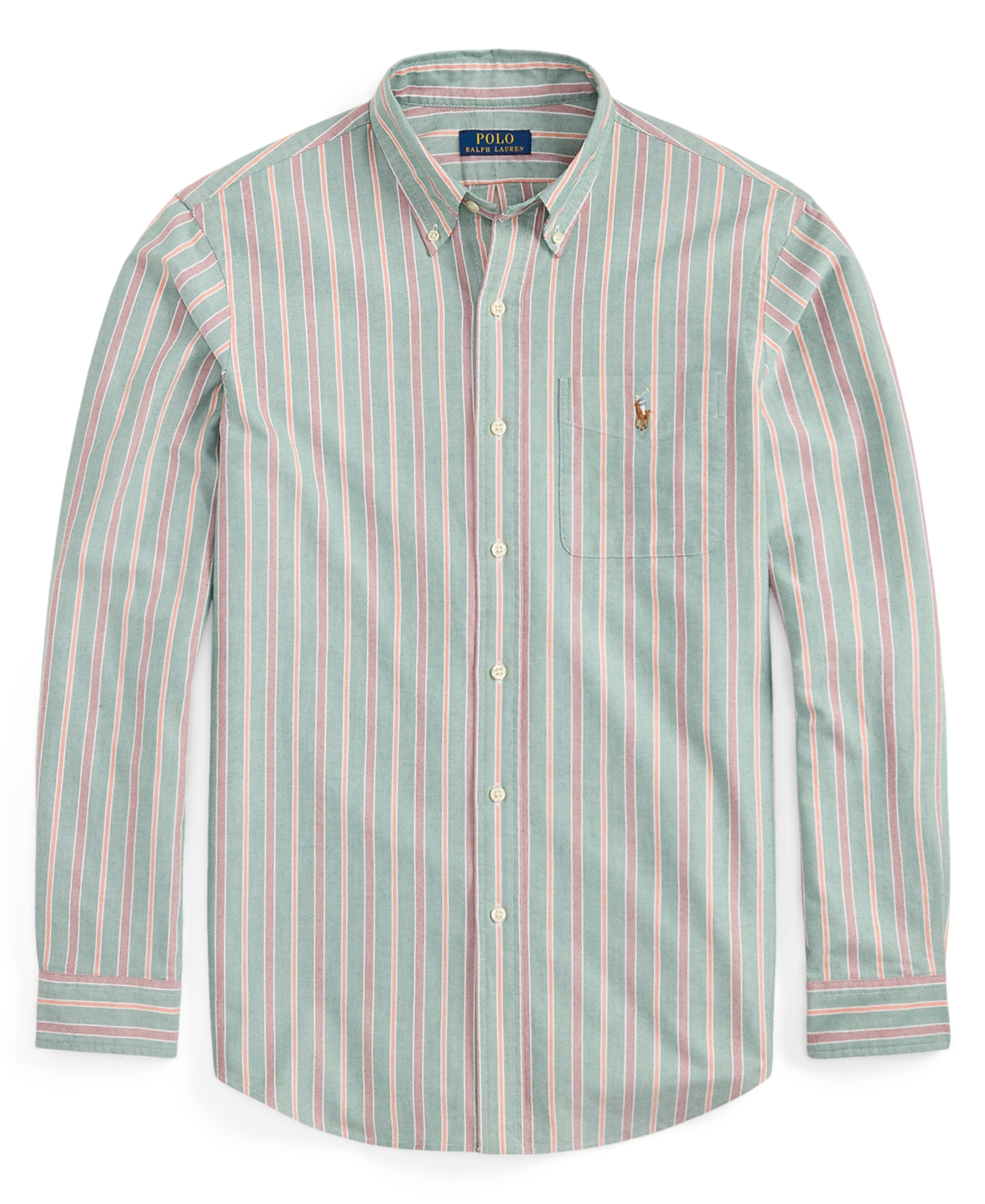 Polo Ralph Lauren Men's Classic-fit Striped Oxford Shirt In Green