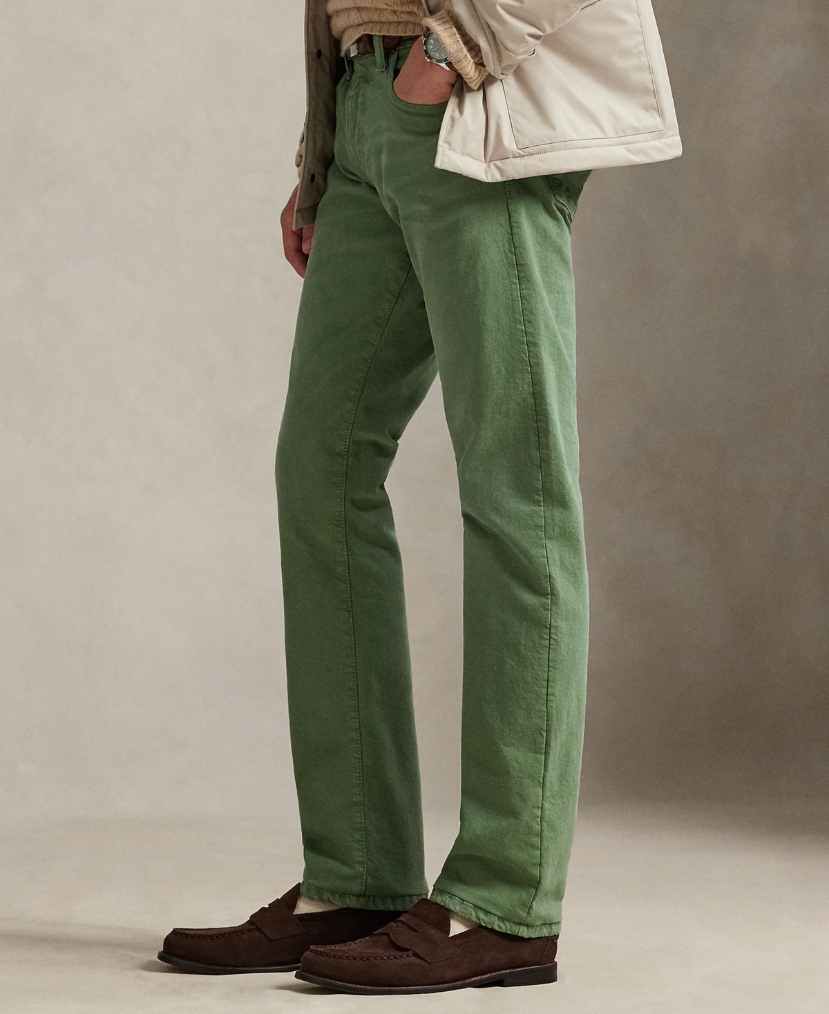 Polo Ralph Lauren Men's Varick Slim Straight Stretch Jeans In Green