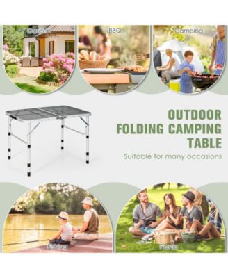 Aluminum Grill Table with Iron Mesh Top