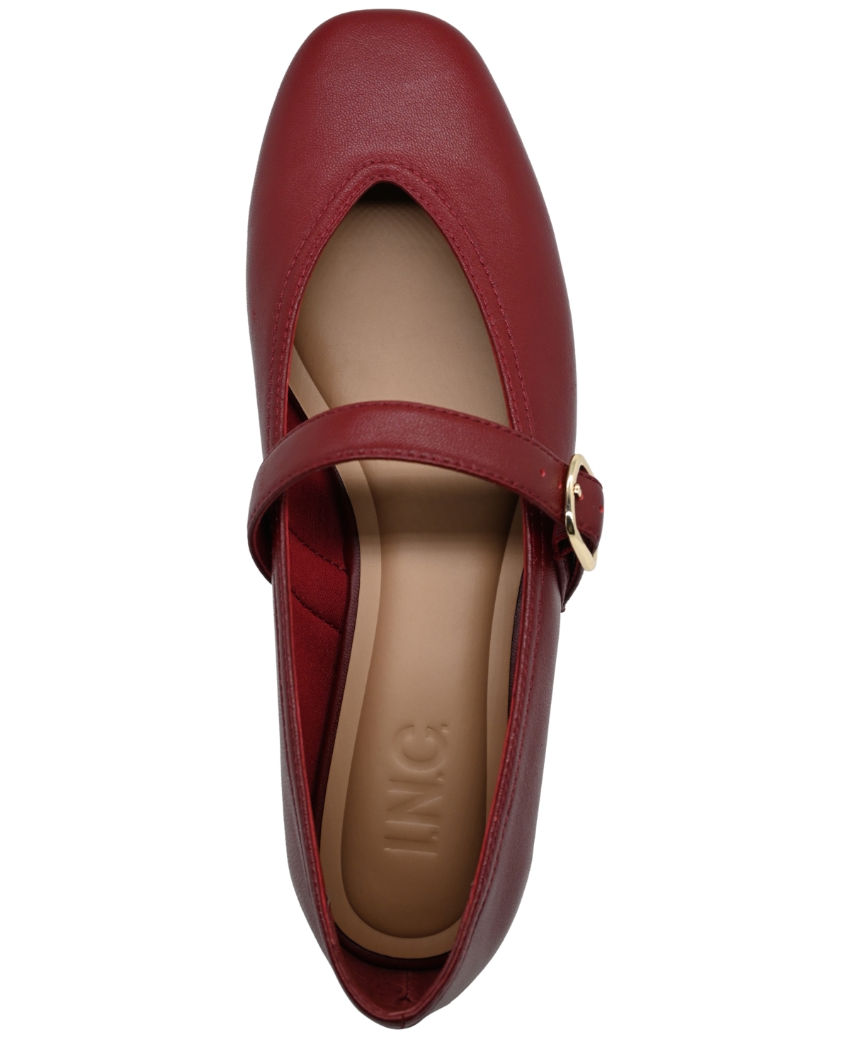 Inc International Concepts Women's Lannettee Mary Jane Flats, Macy's Exclusive In Red