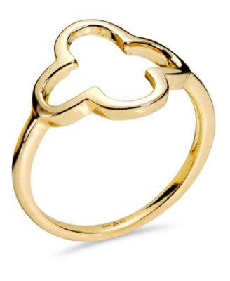 Clover Ring in 14K Gold, Size 7, approx. 2.1 grams