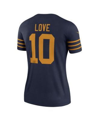 Women's Jordan Love Navy Green Bay Packers The 1923 Classic Legend Player Dri-FIT Top