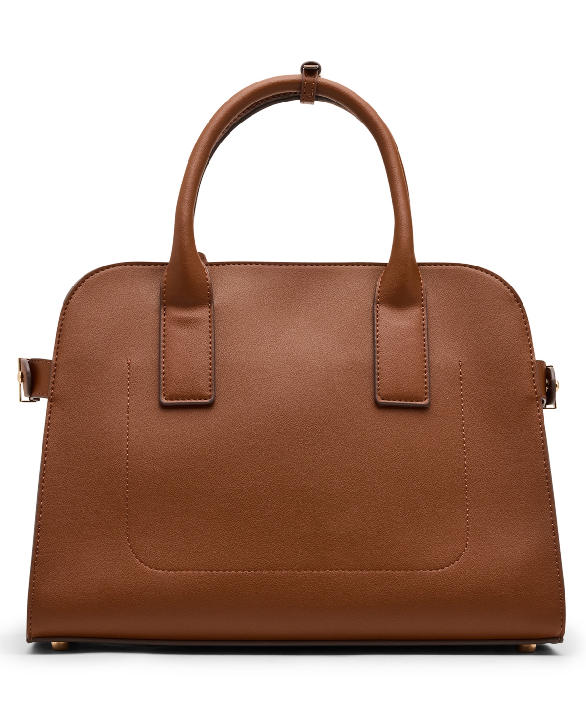 Anne Klein Convertible Strap Medium Curved Satchel Bag In Brown