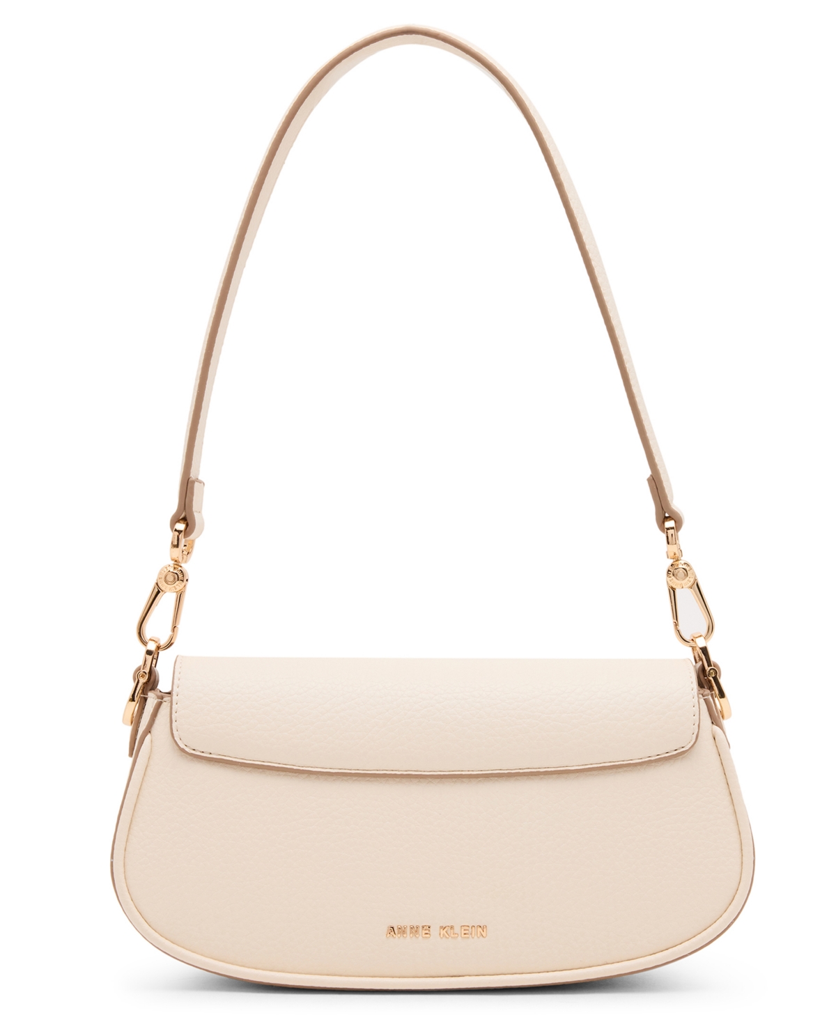 Anne Klein East West Convertible Strap Shoulder Bag In White