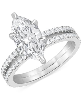 Certified Lab Grown Diamond Marquise Bridal Set (3 ct. t.w.) in 14k Gold