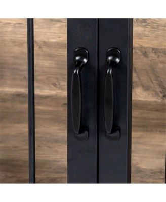 Wooden Dog Crate Furniture Dog Kennel with 2 Doors for Large Medium Dog