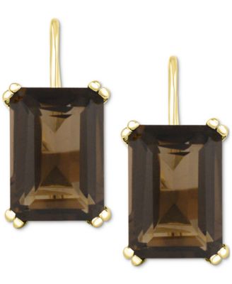 Onyx Leverback Hoop Earrings in 14k Gold-Plated Sterling Silver