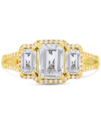 Lab Grown Sapphire (1-1/3 ct. t.w) and Lab Grown White Sapphire (1/8 ct. t.w) Ring in Sterling Silver