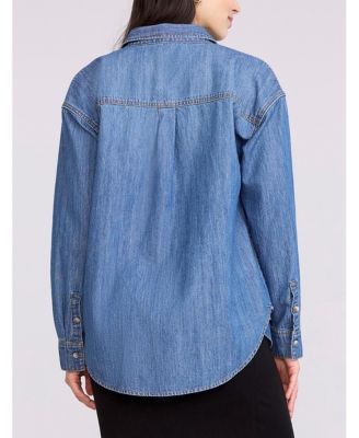 Maternity Long Sleeve Button-Up Denim Shirt - Motherhood