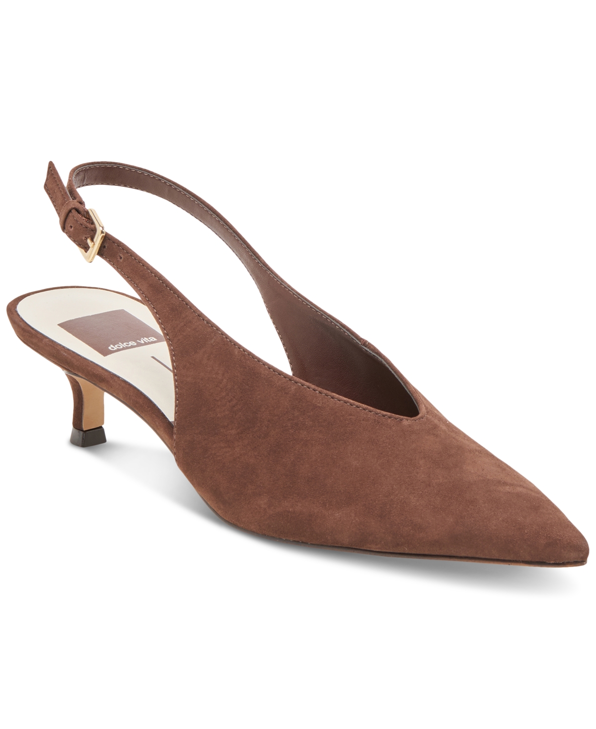 Dolce Vita Women's Alenna Kitten-heel Slingback Pumps In Brown
