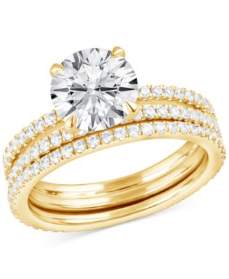 Badgley Mischka Certified Lab Grown Diamond Bridal Set (3 ct. t.w.) in 14k Gold