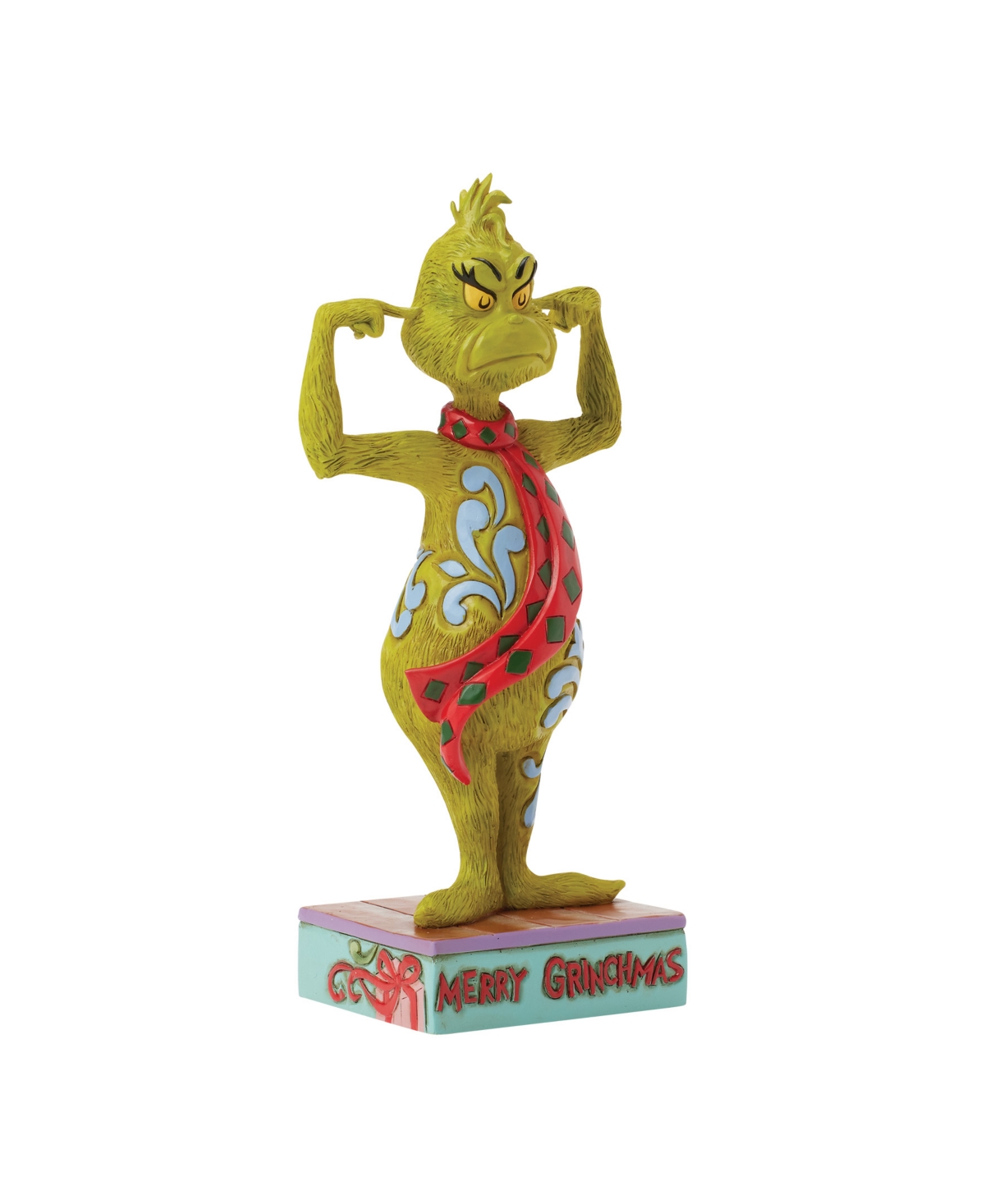 Jim Shore Grinch Plugging His Ears Figurine In Multi