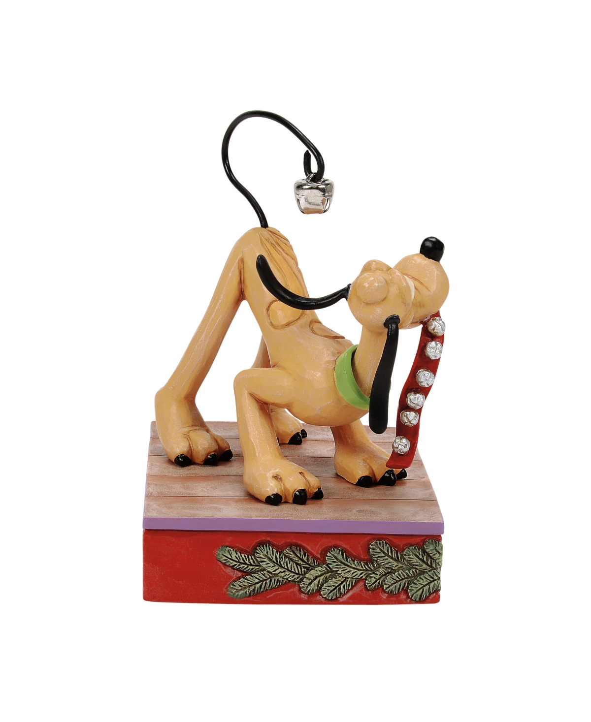 Jim Shore Pluto Christmas Bell On Tail Figurine In Multi