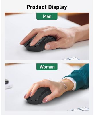 Wireless Mouse, 1200 dpi, 5 Buttons, 2.4GHz usb Receiver, Compatible with Windows, macOS, Android