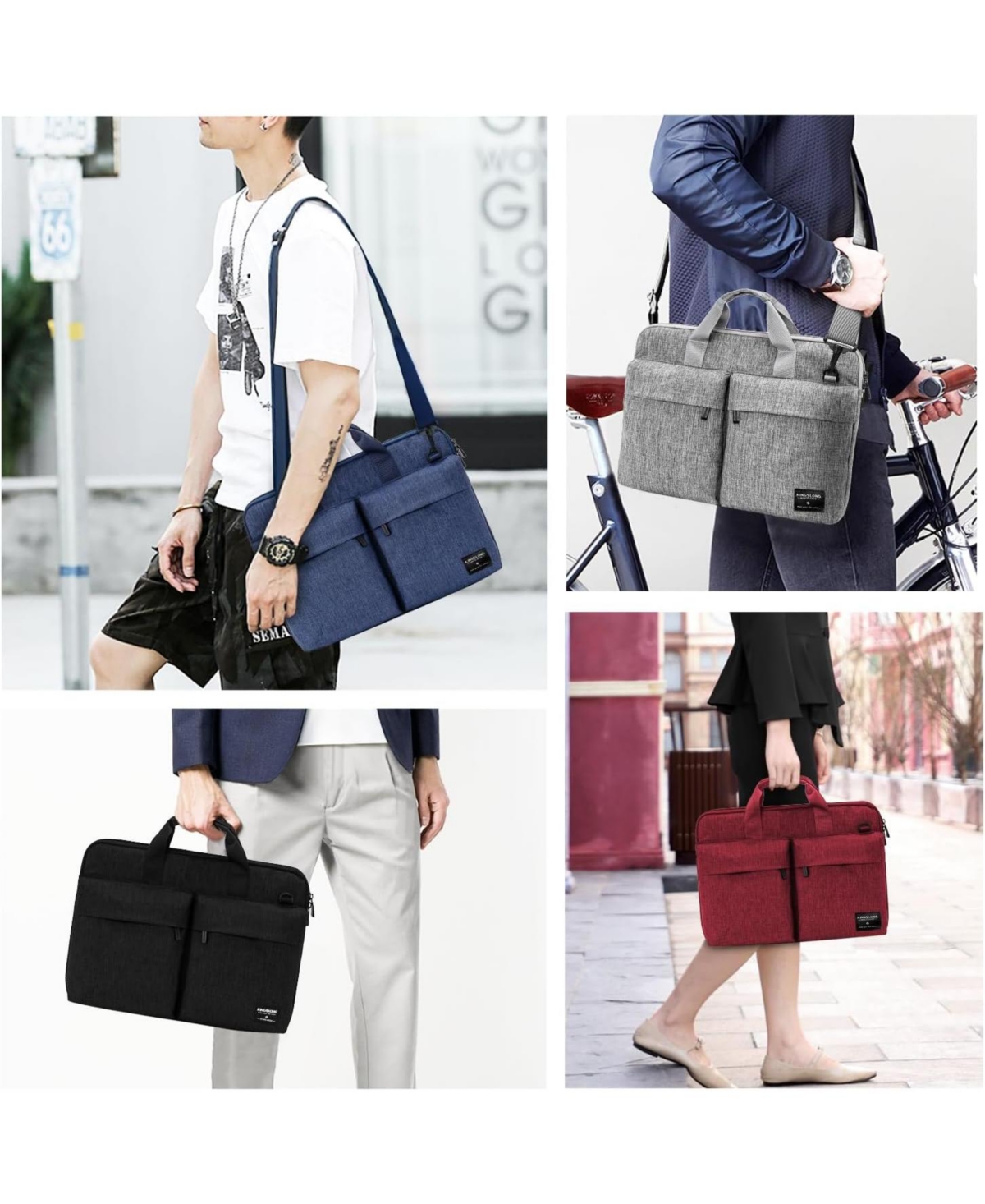 15.6 inch Laptop Shoulder Bag, Slim Shockproof Computer Sleeve Notebook Ultrabooks Carrying Case Handbag Cover Fit for Acer Asus Dell Lenovo Hp Toshib