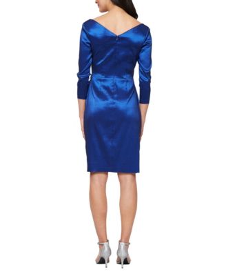 Women's Short Stretch Taffeta Sheath Dress
