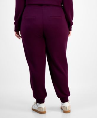 Trendy Plus Size Cozy Scuba Drawstring Jogger Pants, Macy's Exclusive