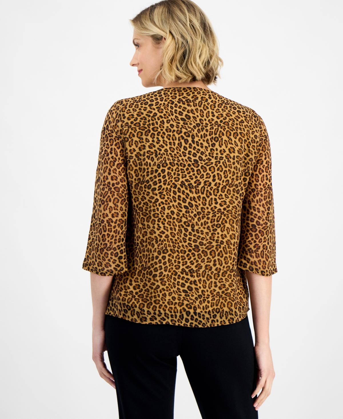 Jm Collection Women's Embellished Printed Blouse, Macy's Exclusive