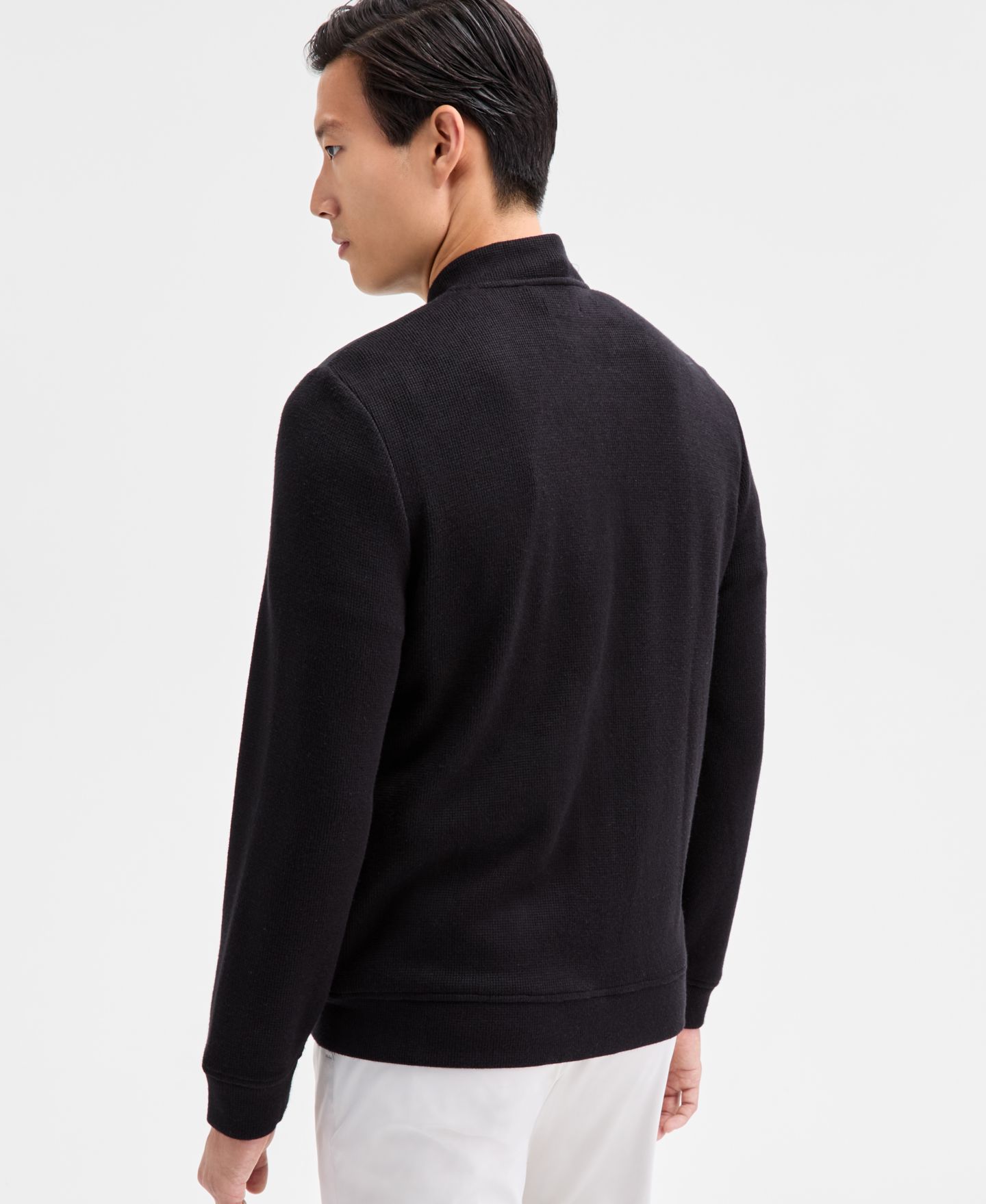 Мужская куртка Alfani Long Sleeve Mixed Media, цвет: Глубокий чёрный — фото 2