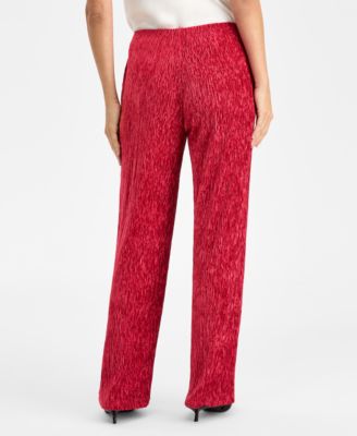 Women's Pleated Velvet Pants, Macy's Exclusive