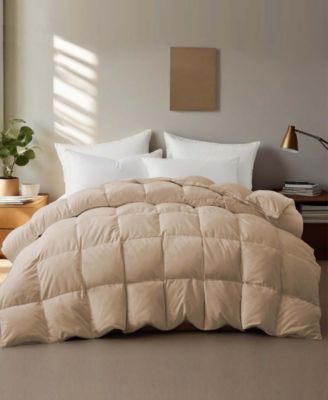 Medium Warmth Goose Feather Down Fiber Comforter, King