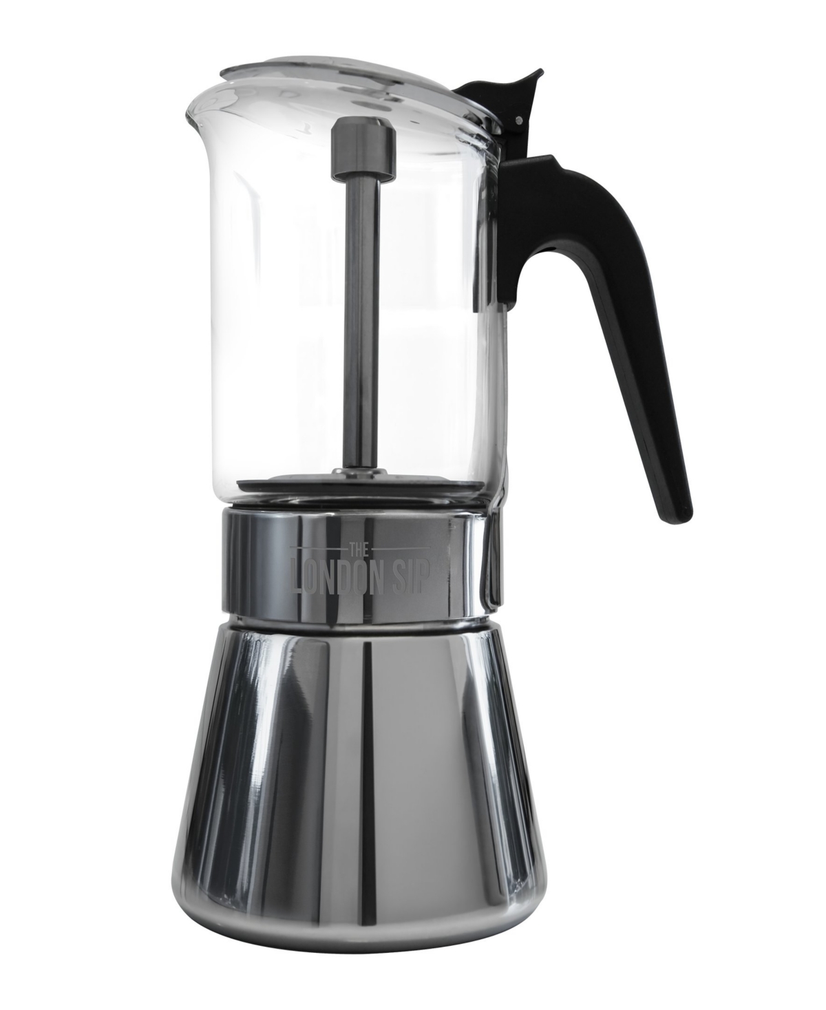 London Sip Stainless Steel 3-cup Espresso Maker In Silver