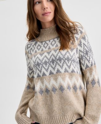Women's Fair Isle Mock-Neck Sweater