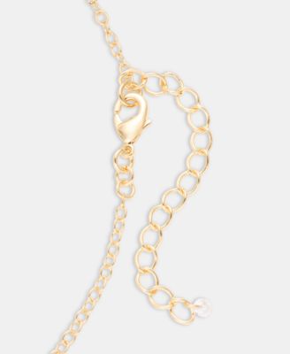 Gold-Tone Crystal Sleigh & Reindeer Frontal Necklace