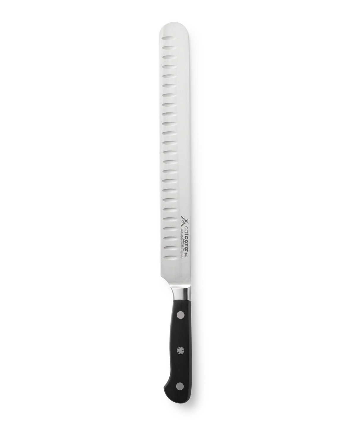 Cat Cora Cutlery-pro 10" Triple-rivet Handle Forged Granton Roast Slicer Knife In Multi