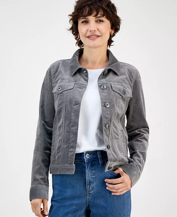 Women's Corduroy Classic Long-Sleeve Jacket - thumbnail 2