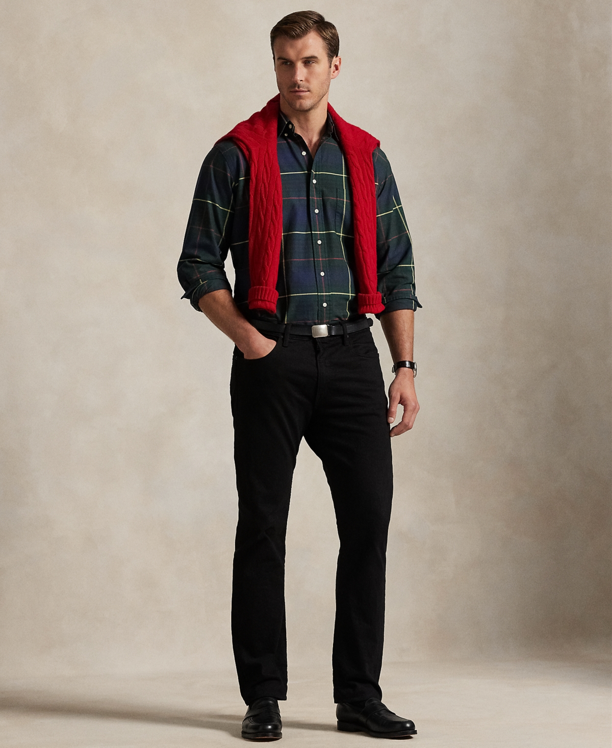 Polo Ralph Lauren Men's Big & Tall Plaid Oxford Shirt