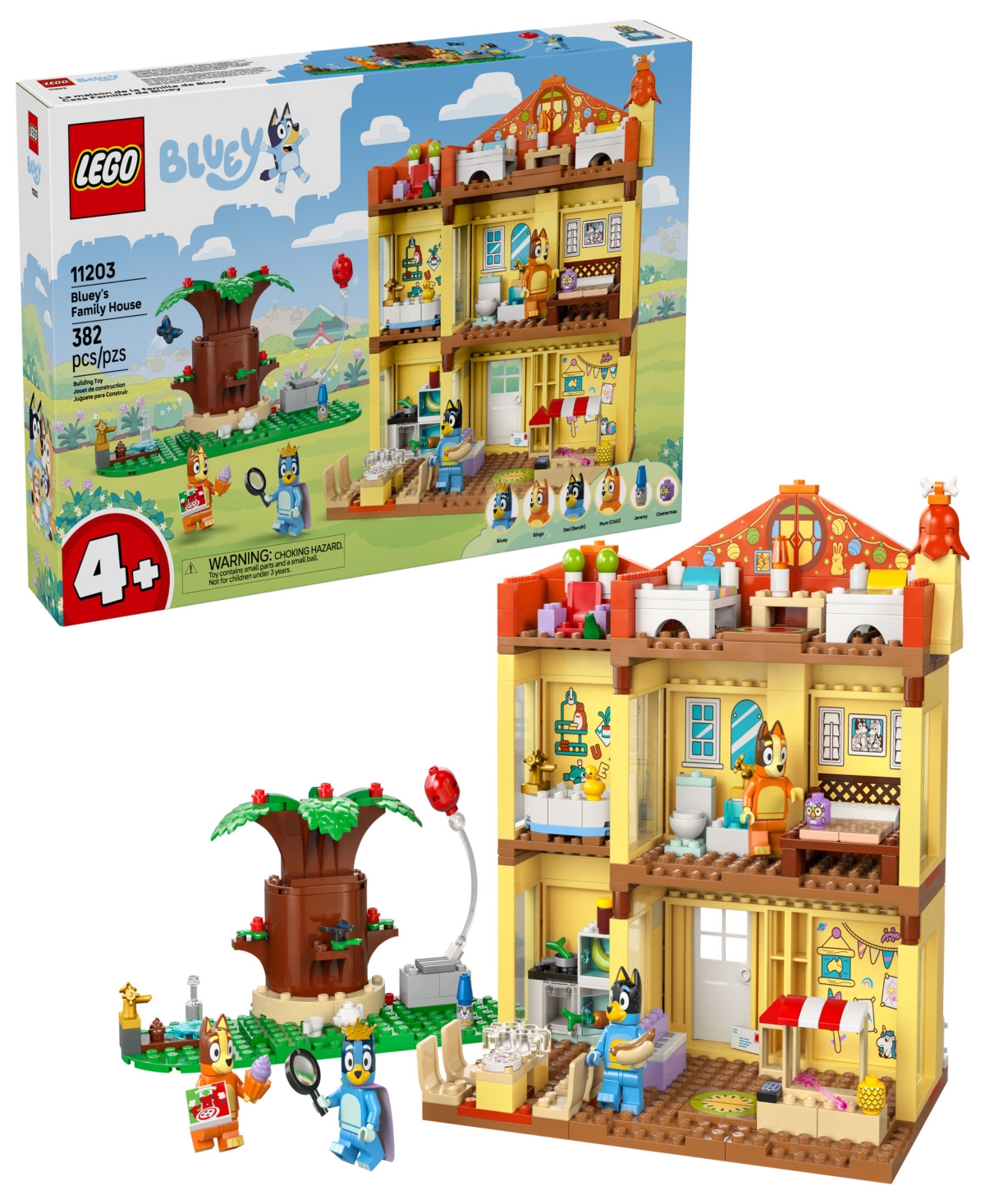 Lego Bluey's Family House Playset 11203, 382 Pieces In Multi