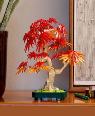 Botanicals Japanese Red Maple Bonsai Tree 10348 Toy Building Set, 474 Pieces