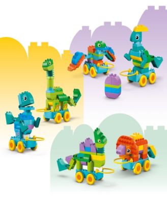DUPLO Town 3 in1 Dinosaurs on Wheels 10451 Toy Building Set, 108 Pieces