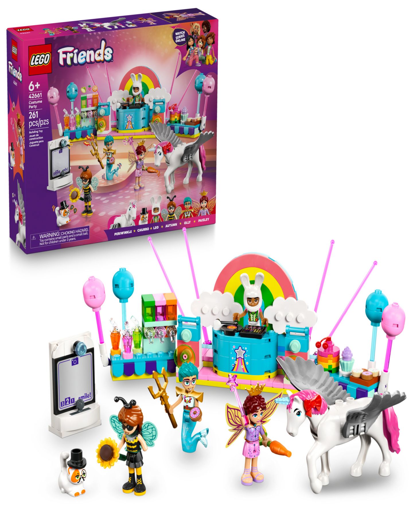 Детский конструктор LEGO Friends Costume Party with Unicorn Fairy 42661 Toy Building Set, 261 Pieces — фото 1