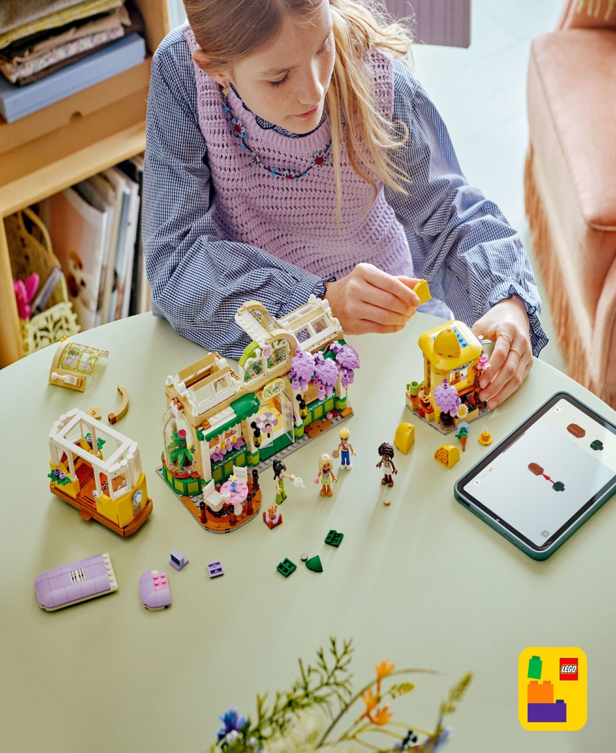 Lego Friends Plant Cafe Flower Shop 42671 Toy Building Set, 1138 Pieces In Multi