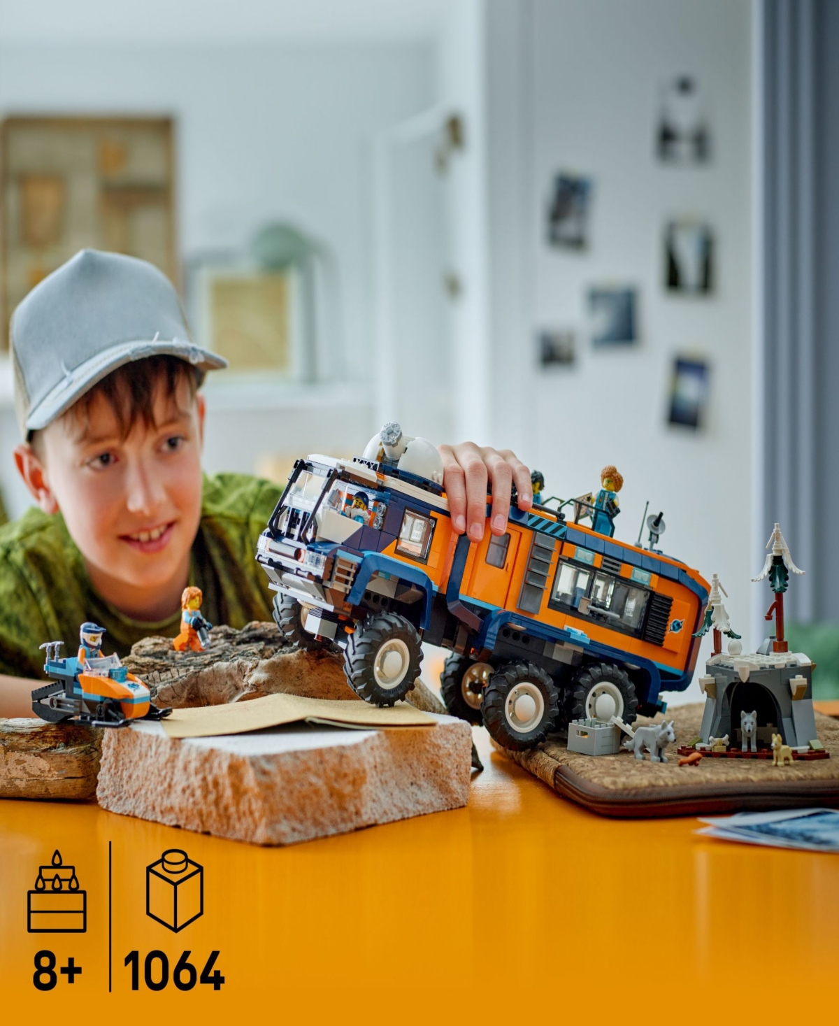 Lego City Arctic Explorer Science Lab Truck 60471 Toy Building Set, 1064 Pieces In Blue