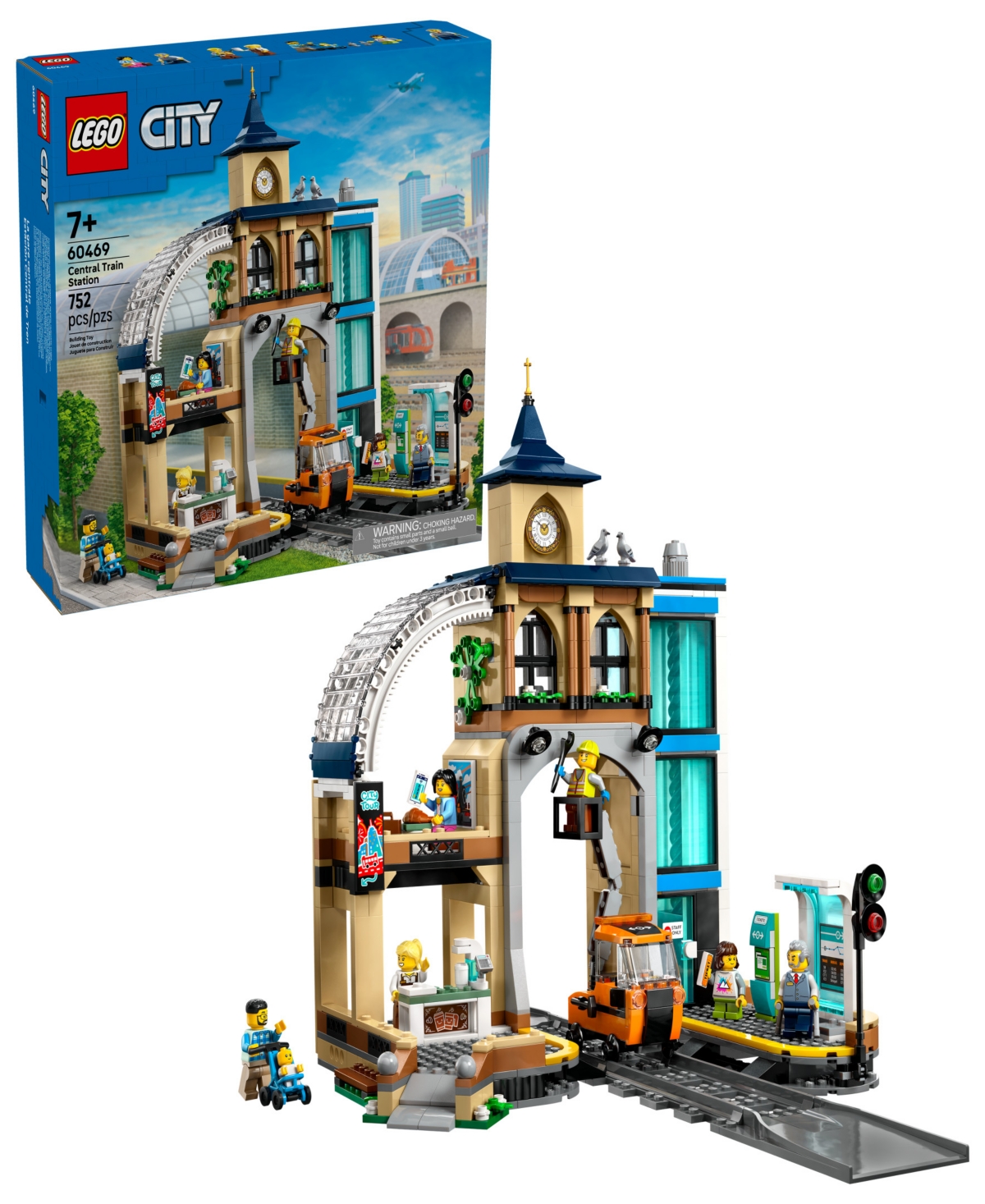 Lego City Trains Central Train Station 60469 Toy Building Set, 752 Pieces