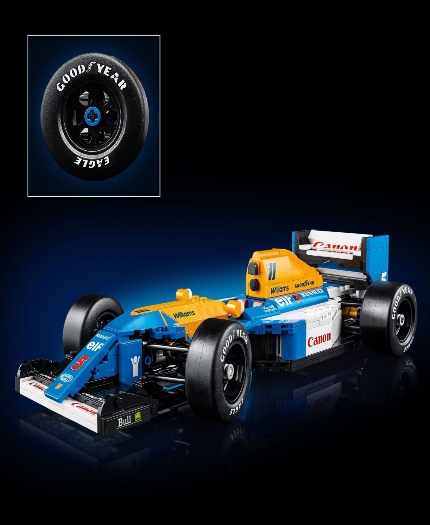 Детские конструкторы LEGO® Icons Williams Racing FW14B and Nigel Mansell Model Car Set 10353, 799 Pieces — фото 3