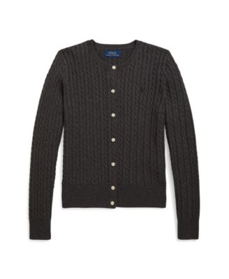 Girls 7-16 Mini-Cable Cotton Cardigan