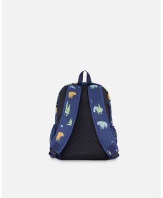 Boy Little Kids Backpack Navy Animal Print - Toddler|Child