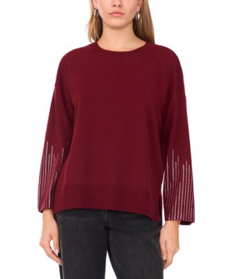 Sam & Jess - Women's Rhinestone Long Sleeve Sweater