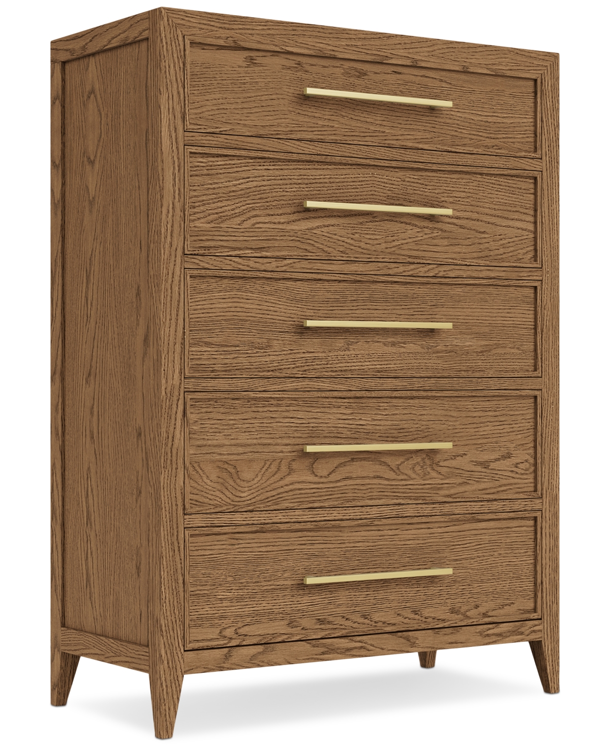Macy's Everleigh Five Drawer Chest In Brown