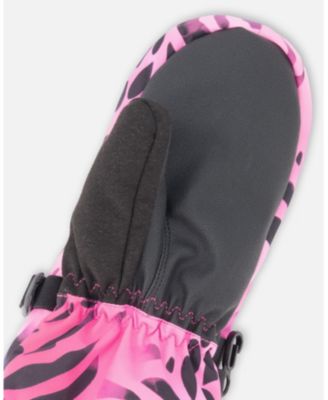 Girl Winter Mittens Teknik Multicolor Leopard and Zebra - Toddler|Child