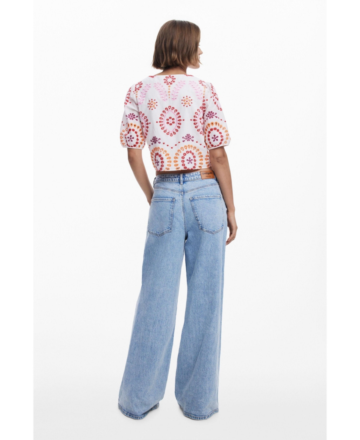 Desigual Women's Printed Boho tie blouse